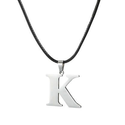 Novo Colar Inicial de A-Z Alfabeto em Aço Inoxidável 26 Letras Inglesas Colar Para Homens Mulheres Presentes de Joias Personalizadas