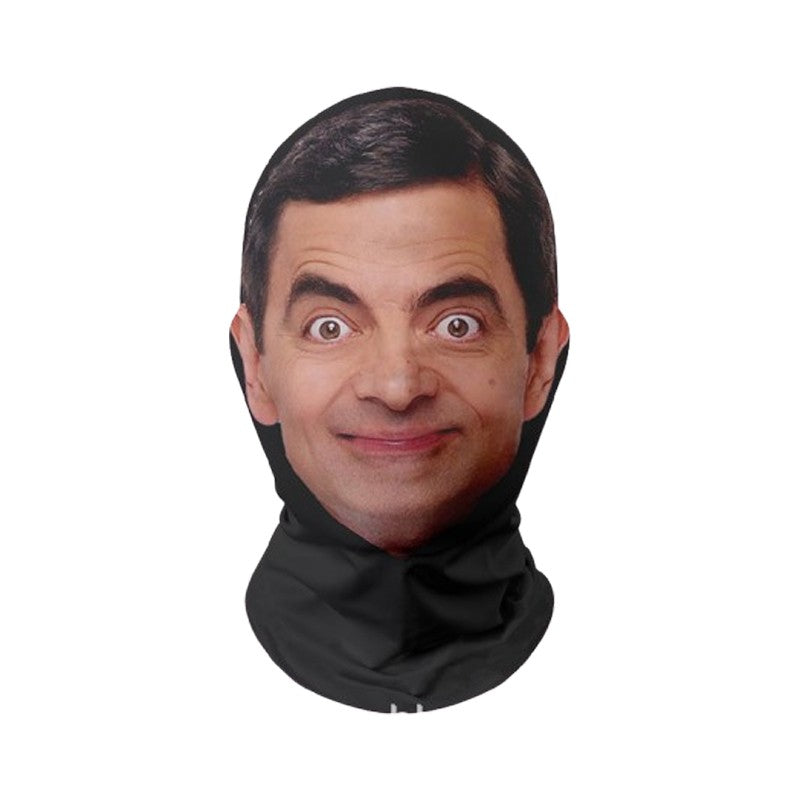 1-5PCS 3D Cosplay Mr. Bean Face Mask Funny Elastic Mesh for Men Women Cosplay Role Play Headdress Christmas New Year Gifts