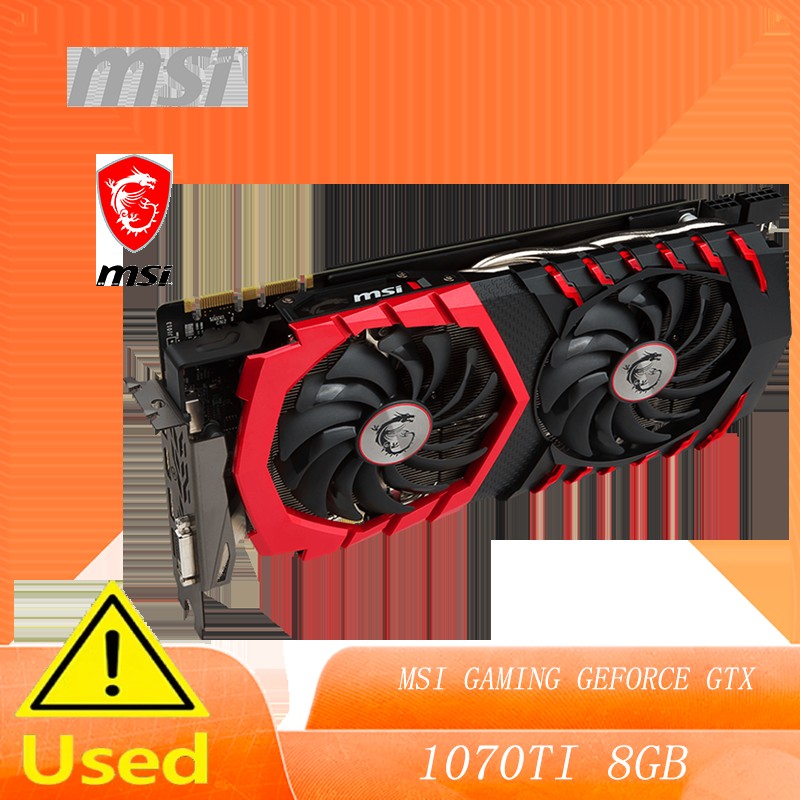 MSI Gaming GeForce GTX 1070 Ti 8GB GDRR5 256-bit HDCP Support DirectX 12 SLI Twin Frozr Heat Pipes Dua Fan Graphic Card