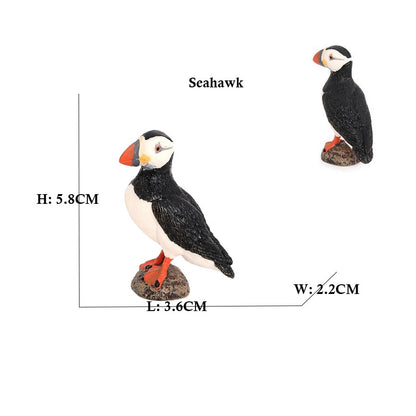 Coruja Flamingo Peru Tucano Seahawk Modelo Animais Estatuetas Plástico Pássaro Brinquedo Boneco de Ação Aventuras na Selva Presentes para Crianças Zoológico da Floresta
