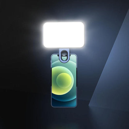 Nova Mini Luz Portátil para Selfie 3 Modos Brilho Ajustável Recarregável Clip-On para Celular Laptop Luz para Vídeo ao Vivo