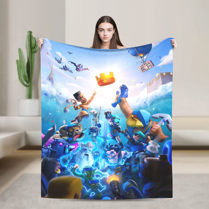 Clashes Royaleds Game Knitted Blanket  Fuzzy Throw Blankets Bed Sofa Portable Soft Warm Bedspreads
