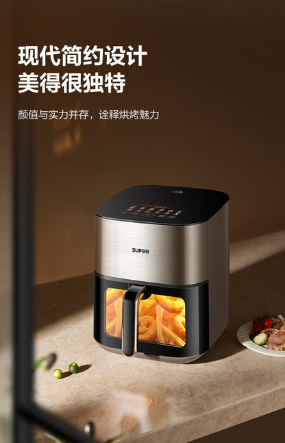Fritadeira de ar de grande capacidade para uso doméstico e forno elétrico multifuncional integrado com nova visão