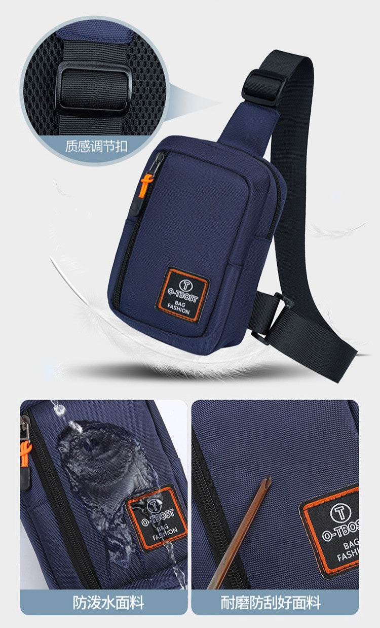 Fashionable Men's Small Shoulder Bag, High-quality and Durable Oxford Cloth Handbag, Portable Crossbody Bag, Flap Mini Waist Bag