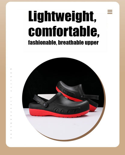 Men Chef Clogs Men Kitchen Shoes EVA Injection Shoes Anti-slip Outsole Comfortable Garden Clogs Waterproof Sandal Big Size 40-46