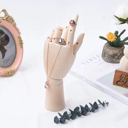 Creative Wooden Finger Art Model Ornaments Wooden Hands Home Living Room Office Desktop Storage Decorations Accessories