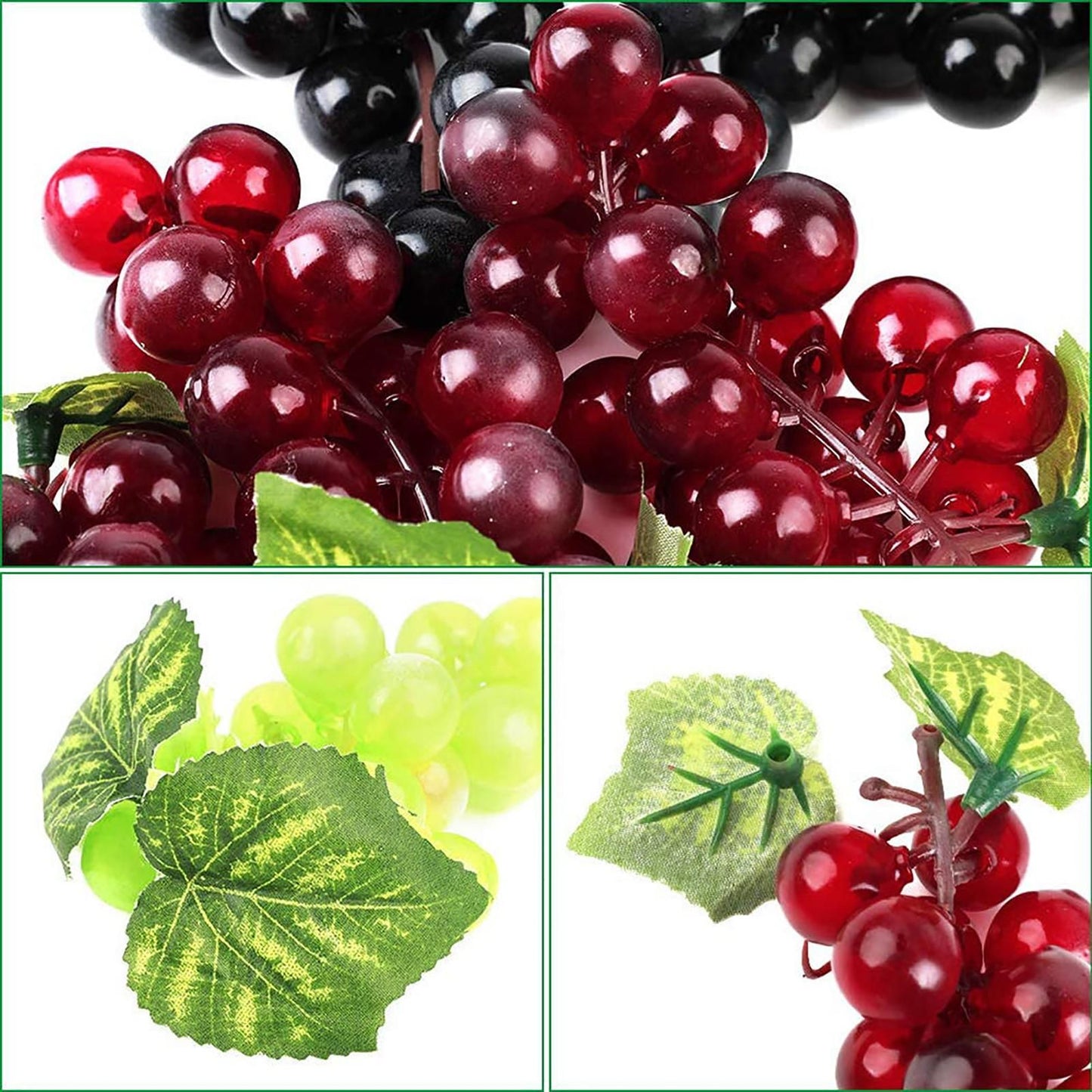 Realistic Artificial Grapes Table Decoration of Realistic Fake Grape Natural Fake Grape Bundles Party Home Wedding Decoration