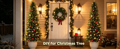 2/3/4/5/6FT Artificial Topiary Cedar Trees UV-Resistant Faux Evergreen Outdoor Indoor Plants Black Pot Faux Cedar Topiary Plants Christmas Trees for Front Porch Entryway & Patio Xmas Decor