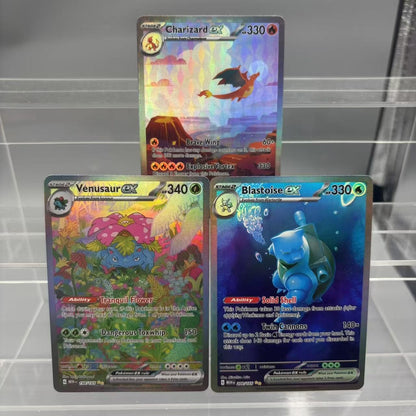 Cartas Colecionáveis PTCG DIY Charizard Blastoise Venusaur ex Giratina Carta Única Feita à Mão Jogo Clássico Anime Cartão Presente Brinquedo