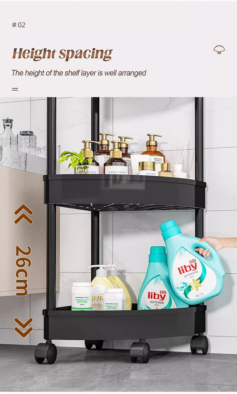 Carrinho de Armazenamento para Banheiro com Rodas, Rack de Armazenamento para Cozinha, Sala de Estar, Alta Capacidade de Carga, Acessórios para Casa
