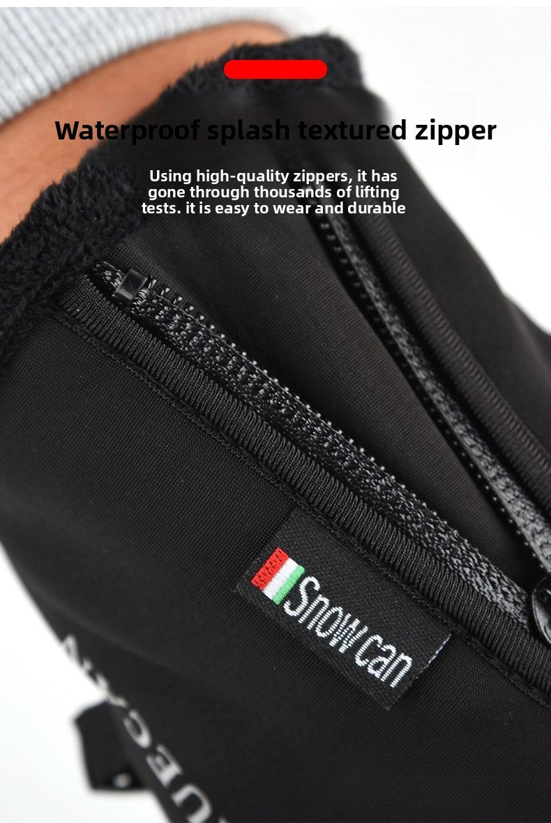 Luvas de Motocicleta Moto Luvas de Inverno Térmicas Forradas de Lã Inverno Impermeáveis Tela Sensível ao Toque Antiderrapantes para Pilotagem ao Ar Livre