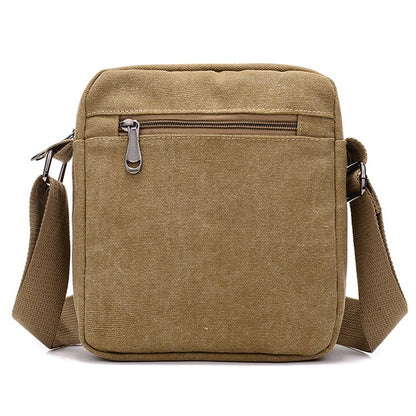 Casual crossbody bag, men's retro canvas crossbody bag, suitable for going out and daily commuting, shoulder bag