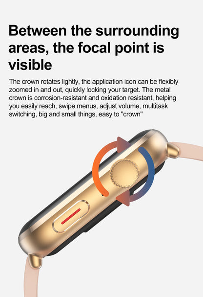 Smartwatch Versão Global Masculino Feminino HD AMOLED Display Frequência Cardíaca Chamada Bluetooth Rastreamento GPS Relógios Inteligentes Esportivos à Prova d'Água