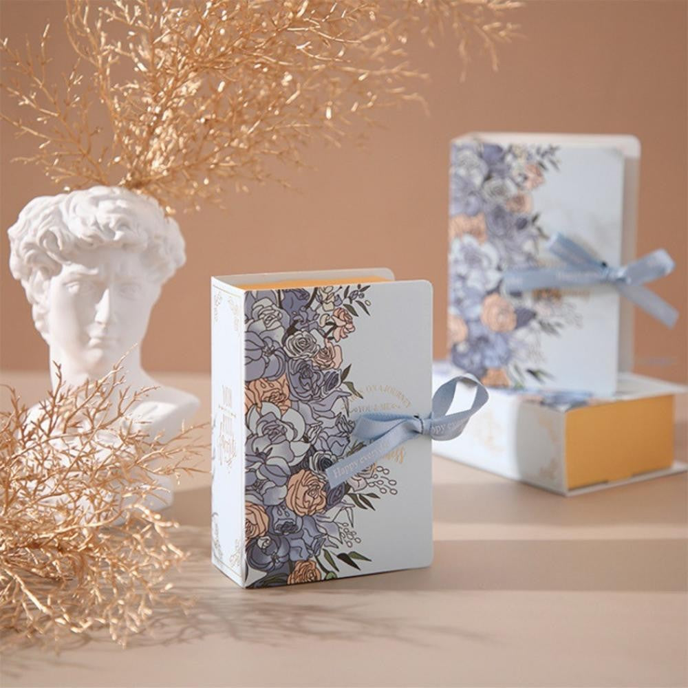 Round Paper Gift Box Leather Carry Hands Portable Wedding Candy Cake Chocolate Favors Bag Birthday Party New Year Decor Supplies