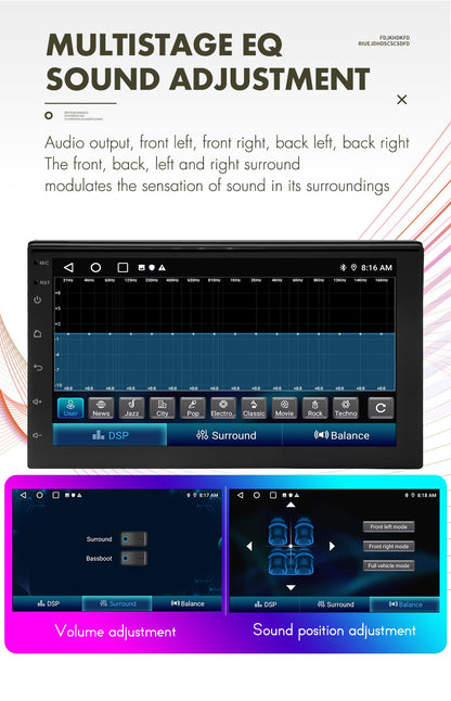 ESSGOO 2 Din Android Car Radio Automotive Multimedia Wireless Carplay GPS Stereo For Volkswagen Nissan Hyundai Kia Toyota Ford