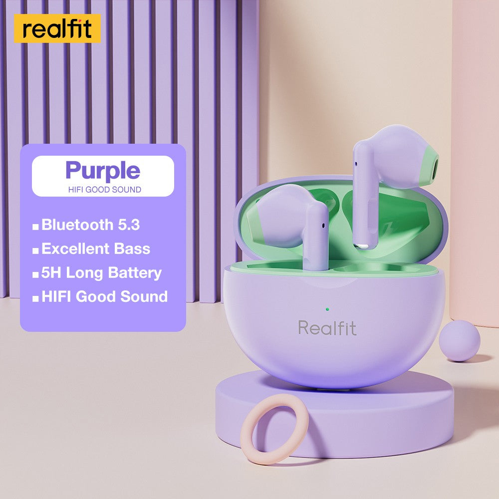 Fone de ouvido Bluetooth Realfit F2 Excelente Qualidade HIFI Fones de ouvido TWS sem fio Atacado para realme xiaomi