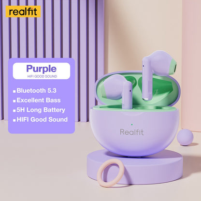 Fone de ouvido Bluetooth Realfit F2 Excelente Qualidade HIFI Fones de ouvido TWS sem fio Atacado para realme xiaomi