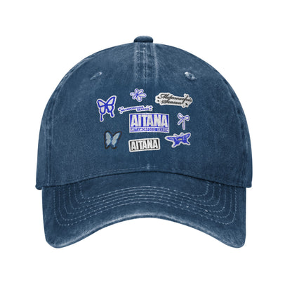 Boné de beisebol Summer Butterfly Aitana Boné de sol Dropshipping Design Bonés de Hip Hop Lavados Masculino Adulto Vintage Kpop Rock Bonés de beisebol