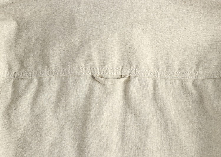 2025 Spring New Japanese Retro Long Sleeve Lapel Cotton and Linen Cargo Shirt Men's Simple Single Pocket Casual Loose Blouses