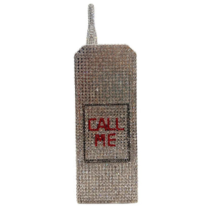 XIYUAN Newest Cellphone Shaped Rhinestone Evening Clutch Purse Luxury Diamond Wedding Party Bag Lady Pink Crystal Bridal Handbag