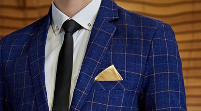 Men's Casual One-Button Plaid Suit Two-Piece Set Business No-Ironing Best Man M-5XL 2025 Fashion Comfortable Fit