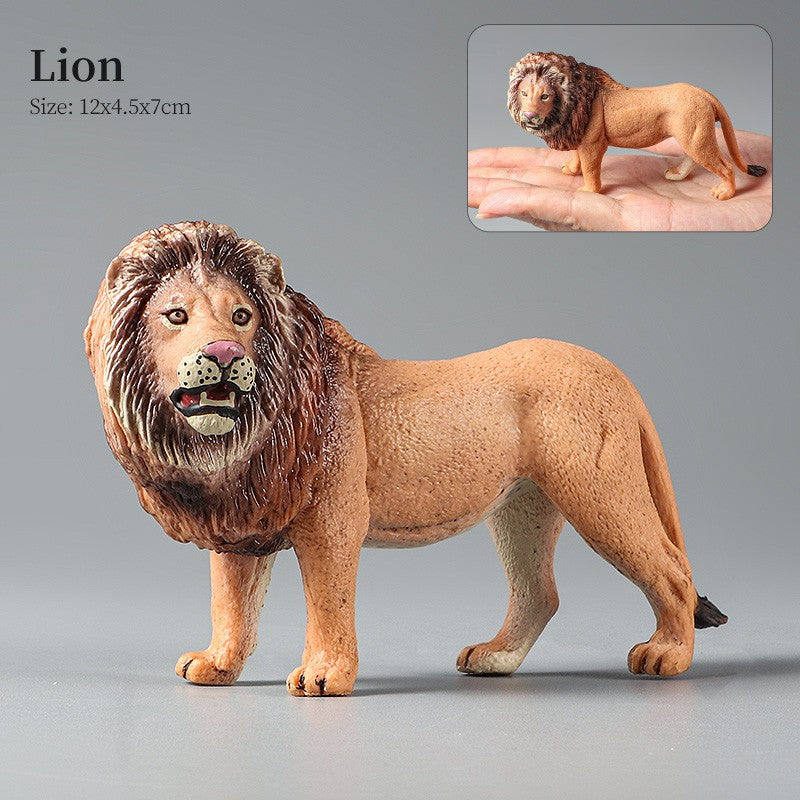 Conjunto de Brinquedos Montessori de Animais Selvagens - Leão Elefante Antílope Miniaturas de Animais Figuras de Ação Zoológico Presente Educacional para Crianças