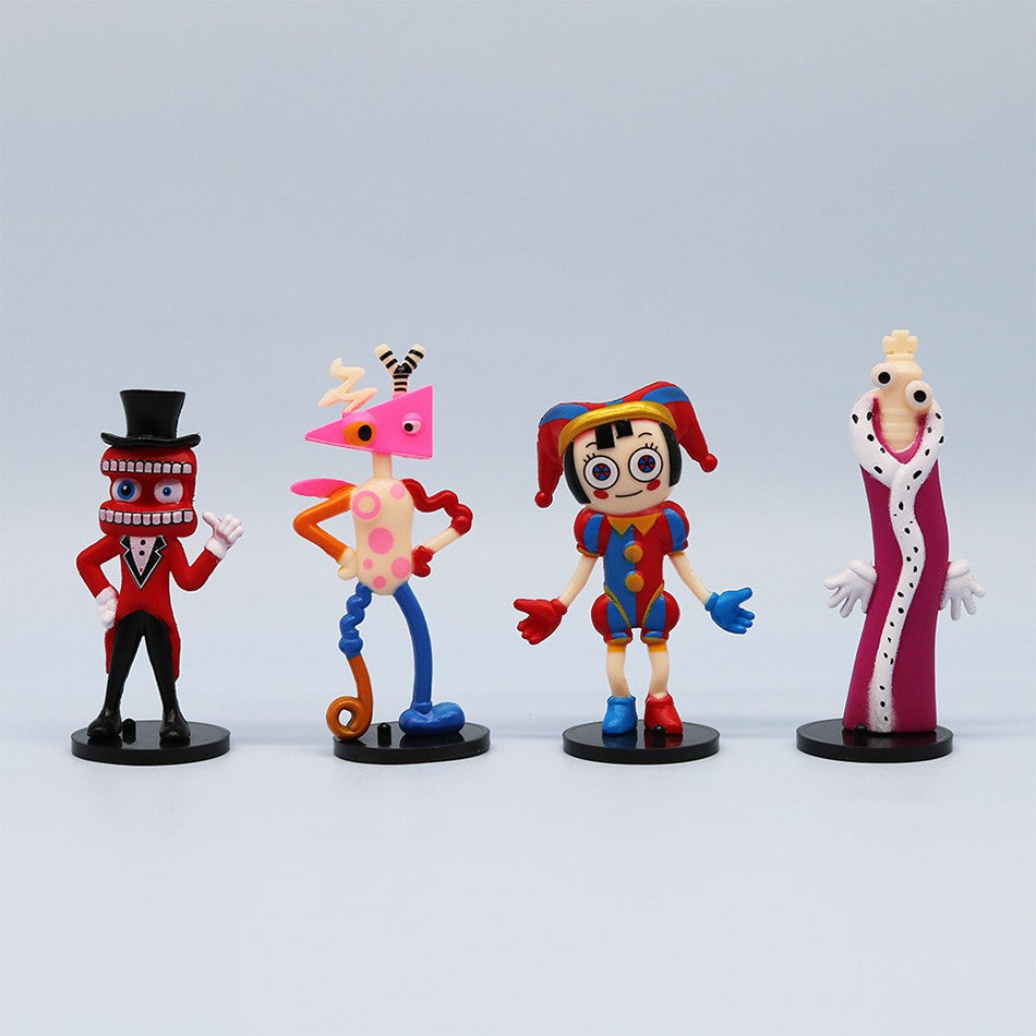 The Amazing Digital Circus 8 Styles Q Version Figurine Models, Rabbit Clown Dolls Cartoon Peripherals Cake Ornaments Toy Models