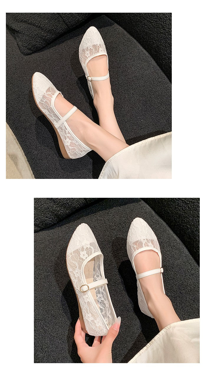 2024 New Women Flats Shoes Summer Ballet Flats Fashion Bow Women Shoes Slip on Sweet Hollow Flat Shoes Female Zapatos De Mujer