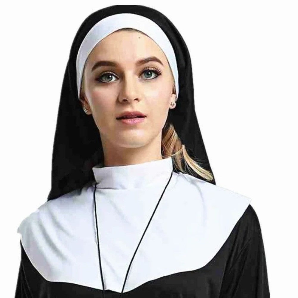 Higih Quality Adult Size Father's Clothing Virgin Mary Black Cosplay Costume Priest Role Nun Costume Cosplay Events