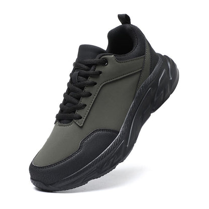 Tênis Masculino Casual de Outono Sola Grossa Amortecimento Esportivo Caminhada ao Ar Livre Impermeável Tamanhos Grandes 39-48