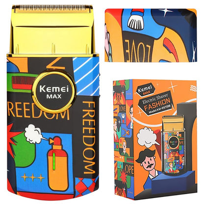 Kemei Single Blade Electric Shaver For Men Beard Stubble Wet Dry Electric Razor Washable Facial Shaving Machine Rechargeable Usb