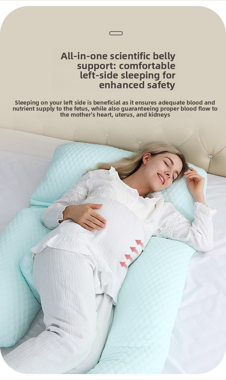 Pregnant women's pillows side sleeping pillows abdominal support U-shaped throw pillows for pregnant women to sleep are enlarged