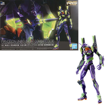 Bandai Genuíno RG EVANGELION UNIDADE-00/01/02/03/04/06/08a CONJUNTO DE ARMAS Anime Boneco de Ação Modelo de Montagem Colecionável Brinquedos Infantis