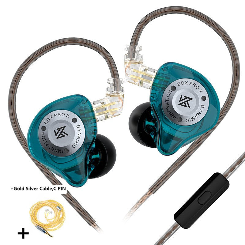Fone de ouvido dinâmico KZ EDX PRO X HIFI Bass Earbud Esporte Música Cancelamento de Ruído Headsets Cabo 2 pinos KZ ZSTX ZSN PRO X EDC EDA ZVX