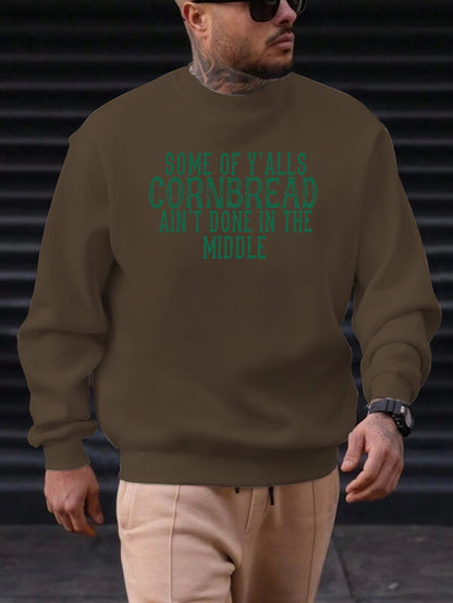 2025 New Sweatshirt For Men'sEnglish Font Pattern Printing Cotton Round Neck Fashion Casual High Quality Daily Top Clothing