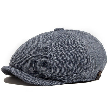 Hat Men Beret Cabbie Driving Hunting Caps Vintage Tweed Blinders Berets Flat Peaked Cap Street Hats for Men Women 55-60CM