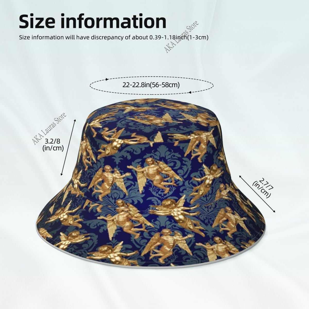 Angel Reflective Bucket Hat Summer Hats Fisherman Hat Foldable Women Men Sunscreen Shade Caps