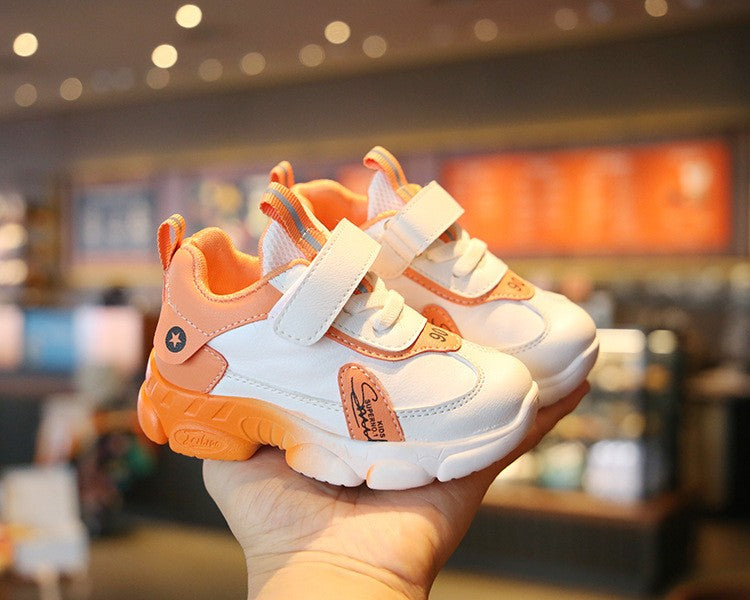 Size 20-31 Children Wear-resistant Casual Sports Shoes Baby Anti-slip Toddler Shoes Girls Boys Kids Soft Bottom Running Sneakers