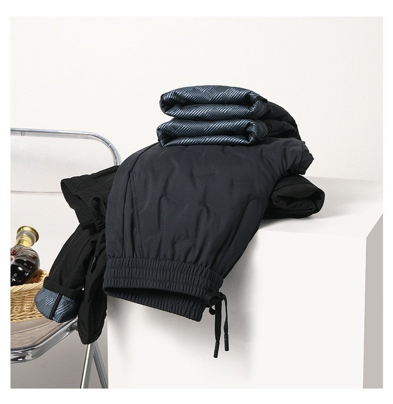Calças Masculinas de Outono e Inverno, Novas Tendências da Moda, Impermeáveis, Acolchoadas, Quentes, Esportivas Casuais Soltas, Tamanhos Grandes, M-4XL