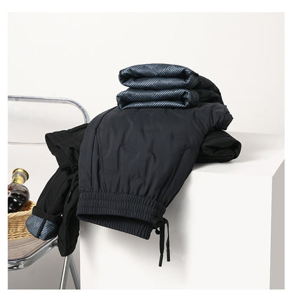 Calças Masculinas de Outono e Inverno, Novas Tendências da Moda, Impermeáveis, Acolchoadas, Quentes, Esportivas Casuais Soltas, Tamanhos Grandes, M-4XL
