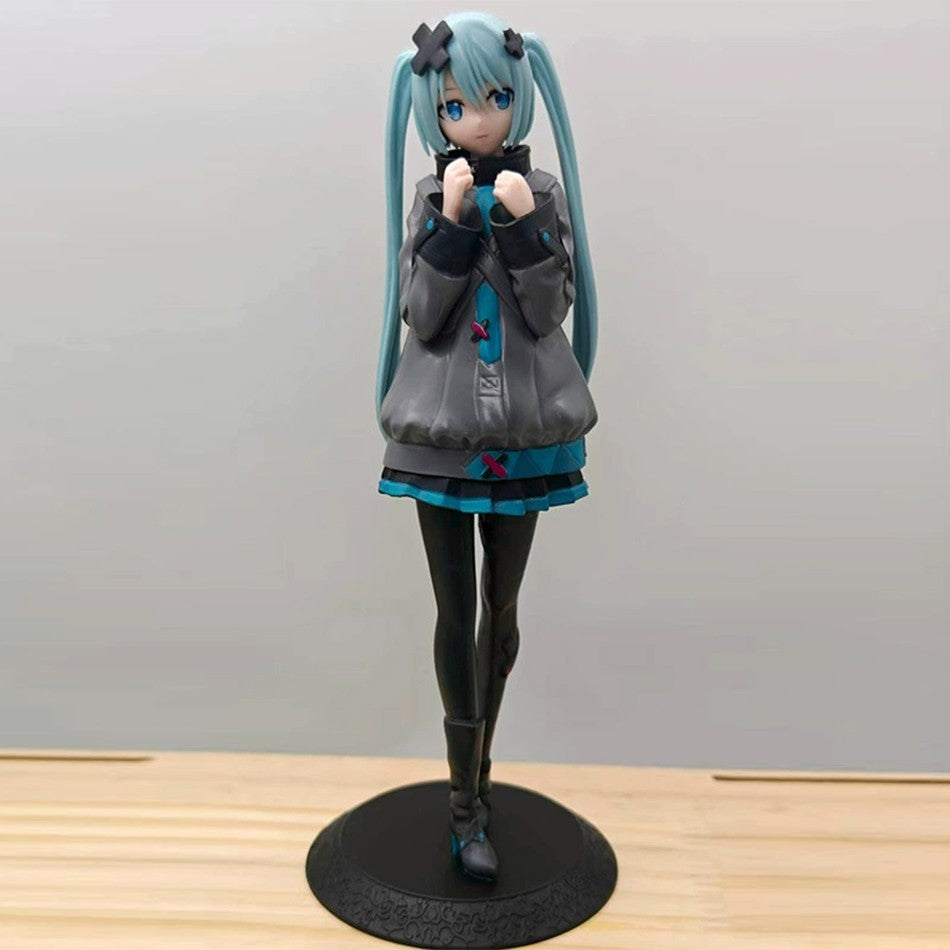 Animação Anime Linda Garota Hatsune Miku Artesanal Diabo Hatsune Miku Orelha de Gato Hatsune Miku Fofa Artesanal Modelo de PVC Decorações