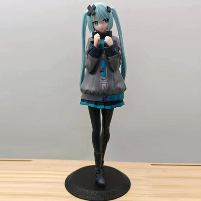 Animação Anime Linda Garota Hatsune Miku Artesanal Diabo Hatsune Miku Orelha de Gato Hatsune Miku Fofa Artesanal Modelo de PVC Decorações