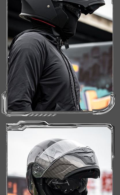 AD Capacete integral descoberto para homens, outono e inverno, quente, para motociclismo, indispensável