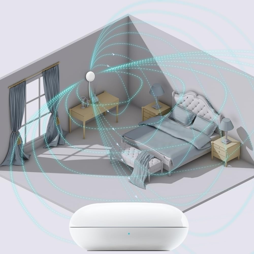 LinknLink Smart Home Bridge Sensor de Presença de Emoções, Sensor de Movimento Inteligente WiFi com Radar mmWave, IR, Funciona com Alexa e Google Home