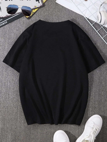 New Short Sleeved Hot Sell Mountain Peaks Printing Pure Cotton Tee Tops Round Neck White t Shirt Men Fashion Design T-Shirt