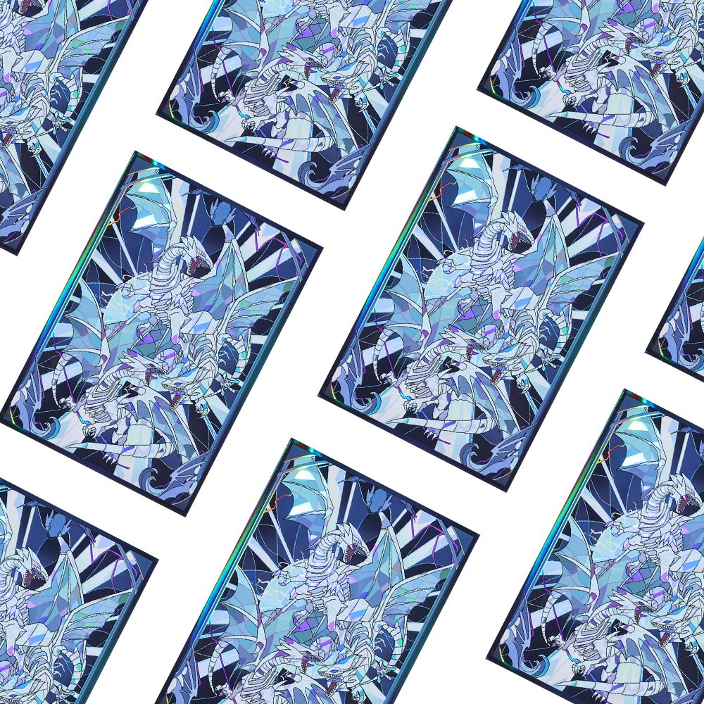 63x90mm 50-100pçs Protetores de Cartas Olhos Azuis Dragão Branco Anime para Jogos de Tabuleiro Cards Colecionáveis para YGO