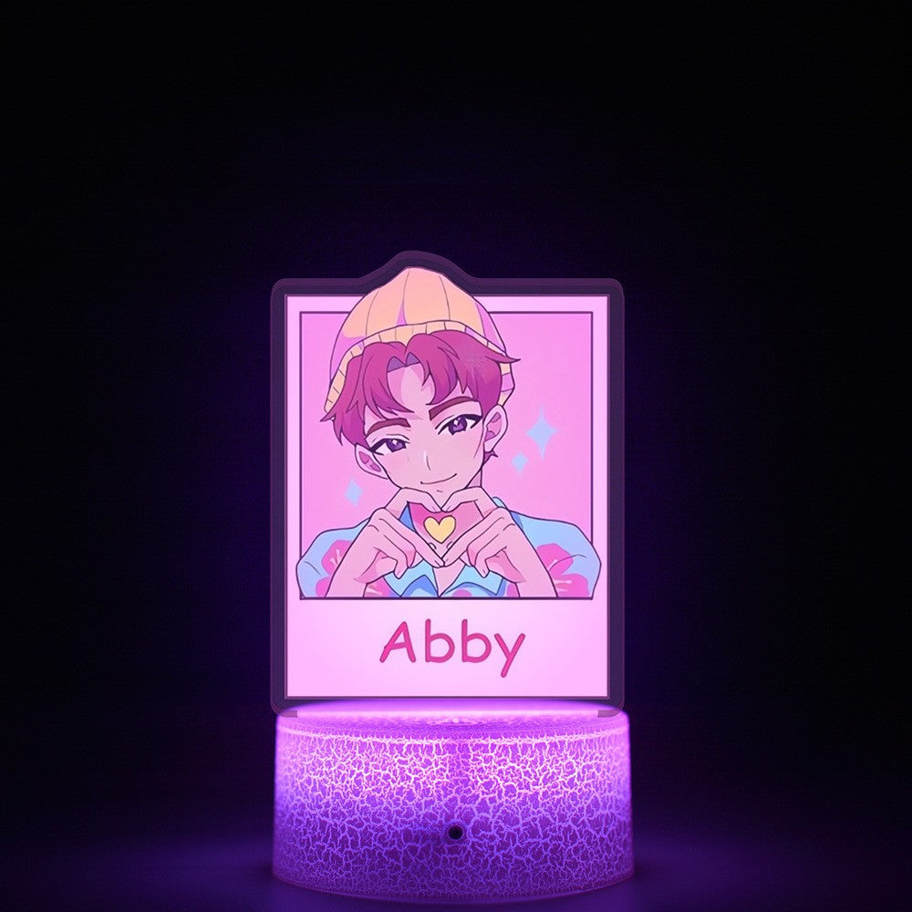 KPop K-POP Demon Hunters Kawaii Zoe Rumi Mira Saja Boys Superstar Monochrome Light Remote Control 16 Color Light Night Light