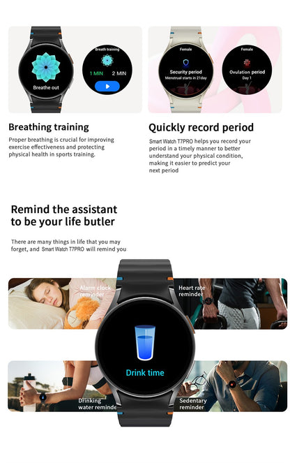 2025 New Watch 7 Classic GPS Sports Smartwatch1.5inch AMOLED HD Screen Voice Assistant Bluetooth Call Smart Watch For Men Women