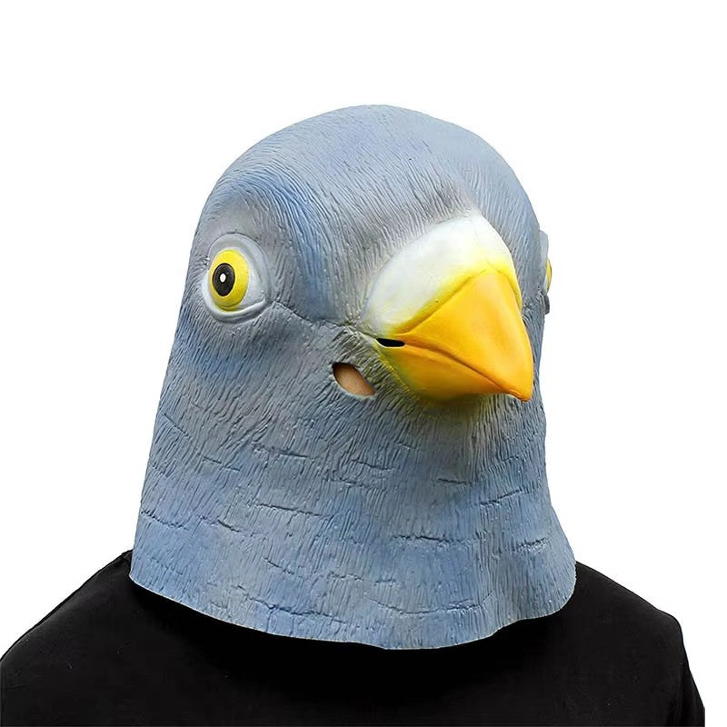 Pigeon Mask Funny Animal Cosplay Costume Latex Bird Head Mask Halloween Prank Prop Bar Club Rave Party Supplies Dove Mask