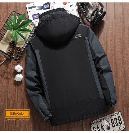 New Winter Lightweight Men's Windbreaker Sports Casual Coat, Blue Waterproof Jacket (this Jacket Has A Fleece-lined Version)